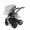 Коляска 2 в 1 Camarelo Zeo, Светло-серый меланж / Светло-серая эко-кожа