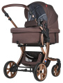 Коляска трансформер Farfello Aimile Original New Gold (Шоколадный NDG-3)