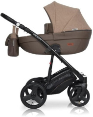 Коляска 3 в 1 Riko Basic Aicon 10 коричнево-бежевый