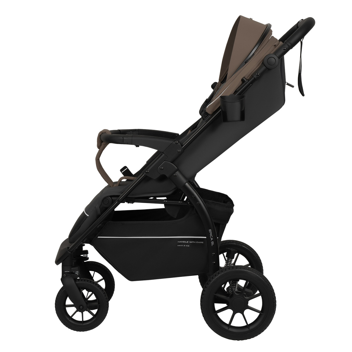 Коляска прогулочная Indigo EPICA SL, тем.бежевый-серый