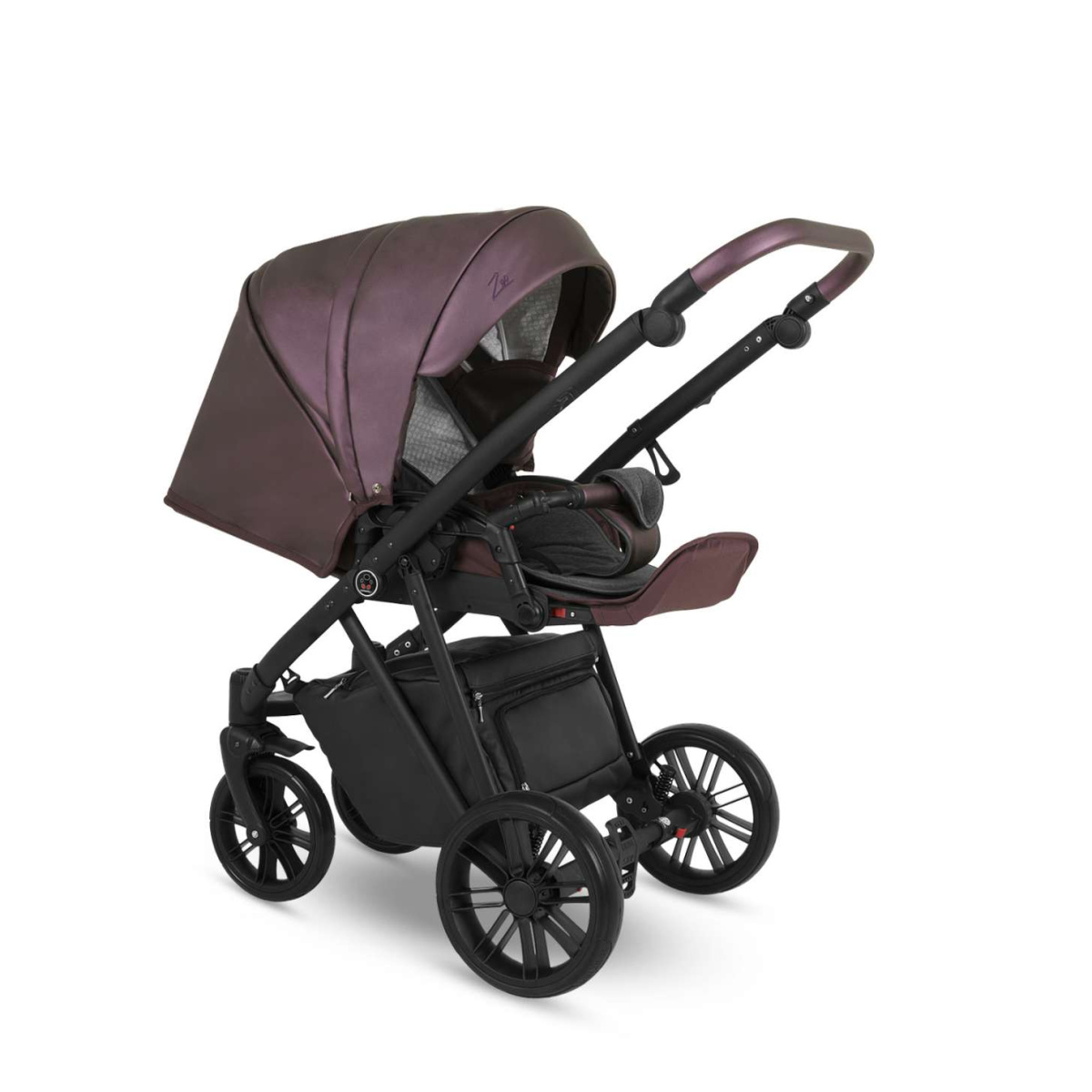 Коляска Camarelo Zeo 3 в 1 фиолетовый экокожа